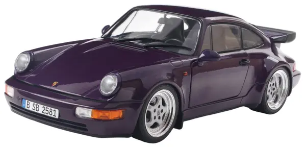 Model de colecție SOLIDO Contemporary: Automobile - Porsche 911 (964) Turbo, Violet Blue Metallic, 1990
