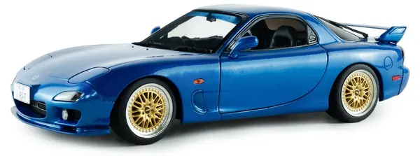 Model de colecție SOLIDO Modern : Mașini - Mazda RX FD3S, Innocent Blue Mica, 1999