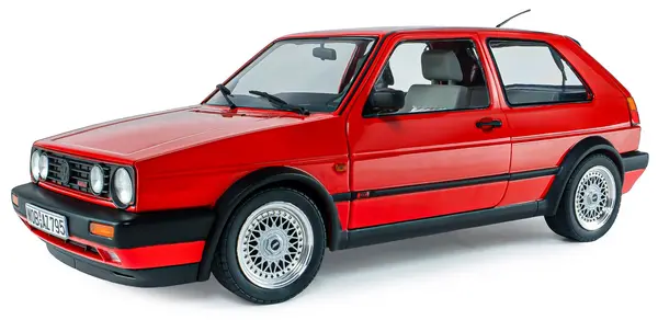 Model de colecție SOLIDO Modern : Mașini - Volkswagen Golf 2 GTI G60, Mars Red, 1989