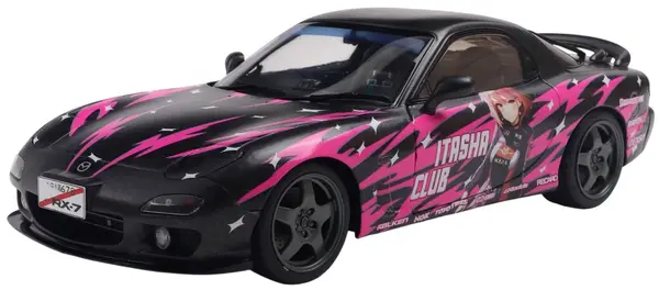 Model de colecție SOLIDO Moderne: Automobile - Mazda RX7 FD3RS Solido Works Itasha Club, Pink, 1999