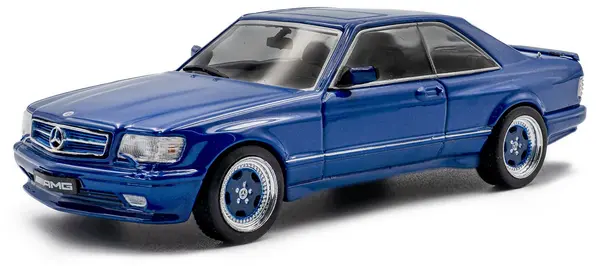 Model de colecție SOLIDO Moderne: Automobile - Mercedes-Benz 560 SEC AMG Widebody, Linarite Blue Pearl, 1990