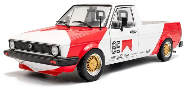 Model de colecție SOLIDO Moderne: Automobile - Volkswagen Caddy Mk1 "M Racing Tribute", Bi-Color, 1982