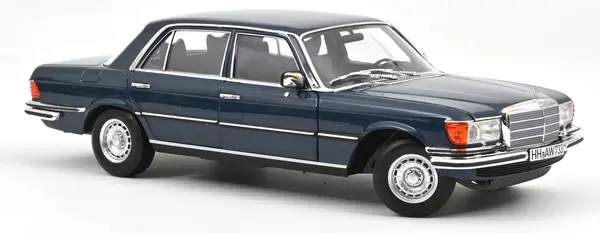 Model de colecționar NOREV Modern: Mașini - Mercedes-Benz 350 SEL 1979 Hansa Blue