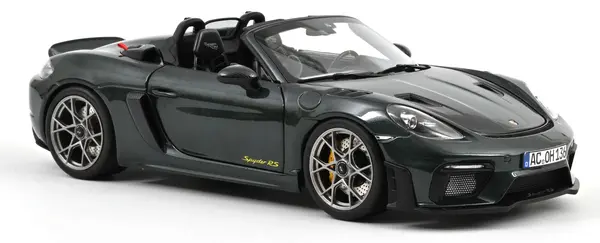 Model de colecționar NOREV Modern: Mașini - Porsche 718 Spyder RS w/Weissach Pack, Forest Green, 2023