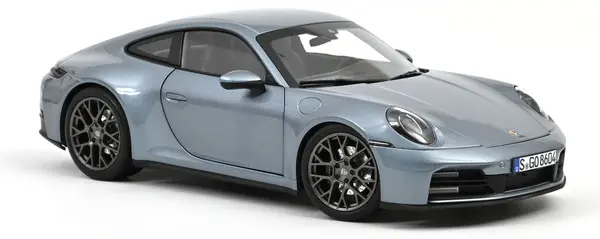 Model de colecționar NOREV Modern: Mașini - Porsche 911 Carrera 2025 964 Polar Silver Metallic