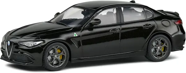 Model de colecționar SOLIDO Modern: Mașini - Alfa Romeo Giulia Quadrifoglio Black