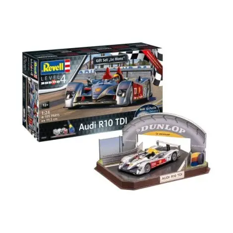 Model set audi r10 tdi le mans + 3d puzzle diorama