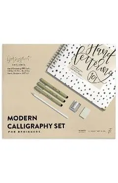 Modern Calligraphy Set for Beginners: A Creative Craft Kit for Adults Featuring Hand Lettering 101 Book, Brush Pens, Calligraphy Pens, and More - Chalkfulloflove