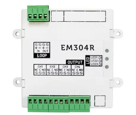Modul adresabil Inim Em304R, 4 iesiri pe releu, protocol Enea