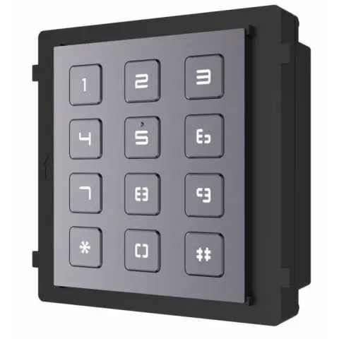 Modul de extensie videointerfon cu tastatura Hikvision DS-KD-KP; permite formarea codului de apartament sau a codului de acces;