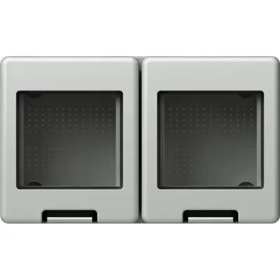 Modul doza montaj Cubo IP55 gri 2x2M, TEM Modul TEM-AQ22GY-U