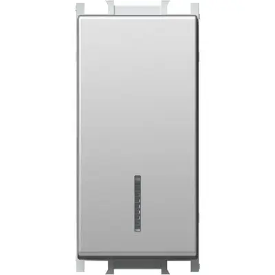 Modul Int. Simplu 1M 16A IP20 Argintiu, TEM Modul TEM-SM10ESIN-B