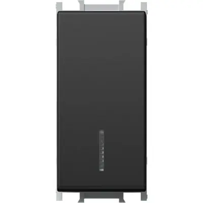 Modul Int. Simplu 1M 16A IP20 Negru, TEM Modul TEM-SM10SBIN-U