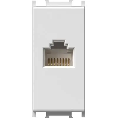 Modul Priza date cat.5 alb, TEM Modul TEM-KM37PW-B