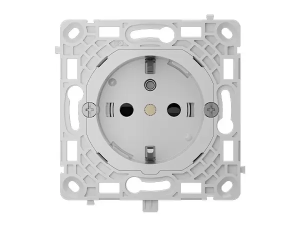 Modul priza perete, 250V, 16A, Protectie Clasa I, IP20, gri, Ajax OutletCore (basic) type F