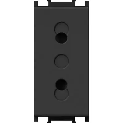 Modul Priza S. EURO 1M 10A ST IP20 Negru, TEM Modul TEM-VM20SB-B