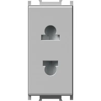 Modul Priza S. EURO 1M 16A ST IP20 Argintiu, TEM Modul TEM-VM21ES-U