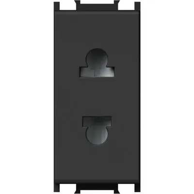 Modul Priza S. EURO 1M 16A ST IP20 Negru, TEM Modul TEM-VM21SB-U
