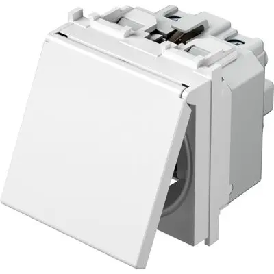 Modul Priza SCHUKO+capac 1P 16A ST IP20 alb, TEM Modul TEM-VM11PP-U