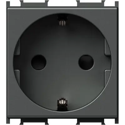 Modul Priza SCHUKO+KS2P+E 16A 250V~ antracit, TEM Modul TEM-VM10AT-B