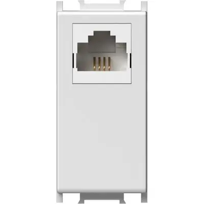 Modul Priza tel.RJ12 alb, TEM Modul TEM-KM30PW-B