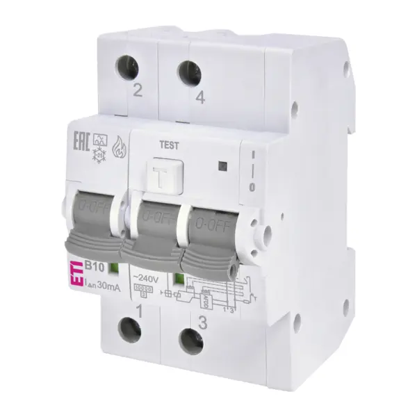Modul protectie arc electric KZS-AFDD 3M2p A 10A B10 0.003 ETI 002173812