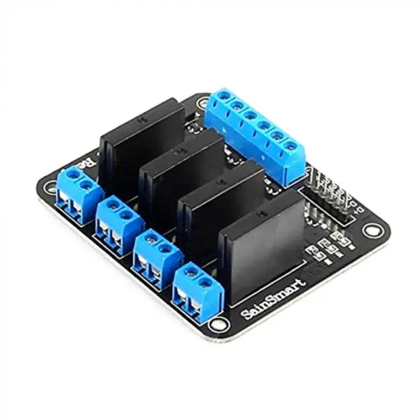 Modul releu SSR 5V cu 4 canale tensiune comanda high low level