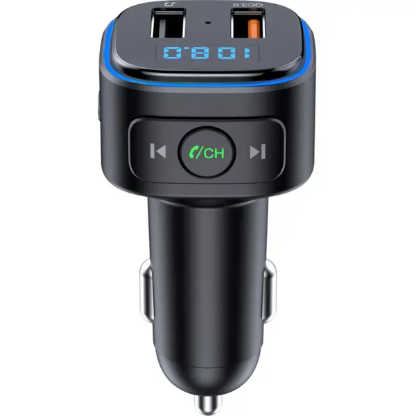 Modulator FM Serioux ABFM46, Bluetooth, Quick Charge 3.0, USB, Negru