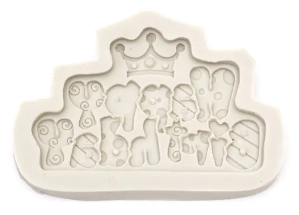 Mold de silicon (formă) Em Art - Happy Birthday, 118 x 77 x 11 mm