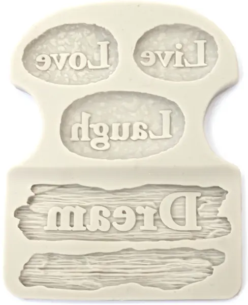 Mold din silicon (calup) Em Art - Love, Live, Laught, Dream, 108 x 138 x 11 mm