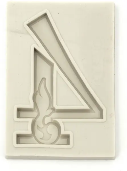 Mold din silicon (calup) Em Art - Numărul 4, 80 x 55 x 8 mm