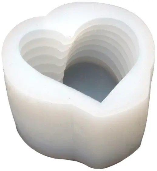 Mold din silicon (formă) Em Art - Lumânare Inimă, 69 x 62 x 50 mm
