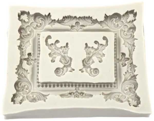 Mold din silicon (formă) Em Art - Ramă și ornamente vintage, 113 x 94 x 14 mm