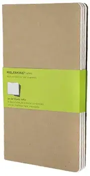 Moleskine Plain Cahier L - Kraft Cover (3 Set), Paperback/***
