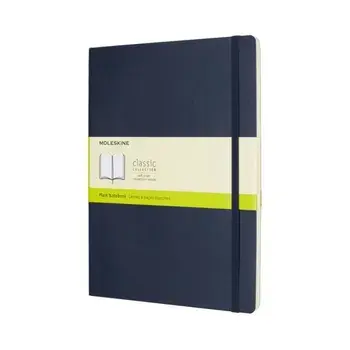 Moleskine Sapphire Blue Extra Large Plain Notebook Soft, Paperback/***