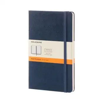 Moleskine Sapphire Blue Large Ruled Notebook Hard, Paperback/***