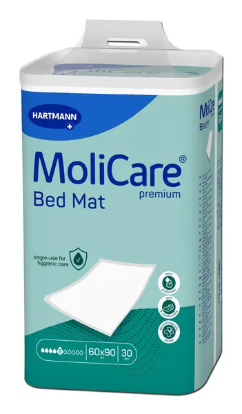 MoliCare Premium Bed Mat Aleze 5 picaturi, 60 x 90 cm, 30 bucati – Hartmann
