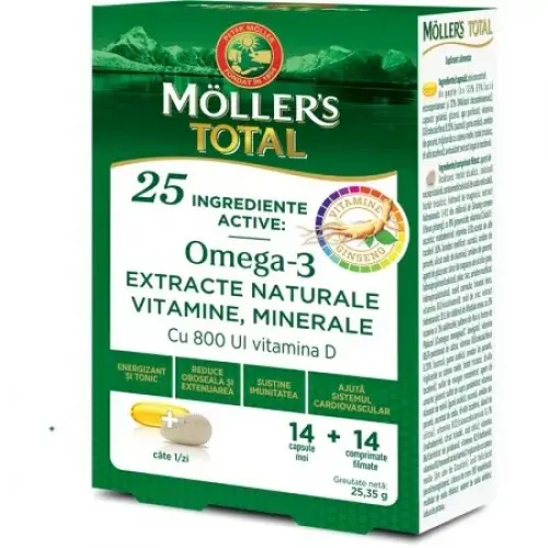 Mollers Total, 14 capsule moi+14 comprimate Zephyr Labs