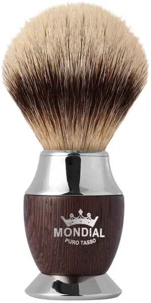 Mondial 1908 Perie de bărbierit cu păr din Super Badger, mâner de culoare wenge