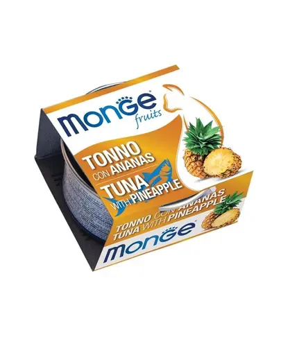 MONGE Fruit Cat hrană umedă pentru pisici, cu ton și ananas 80 g