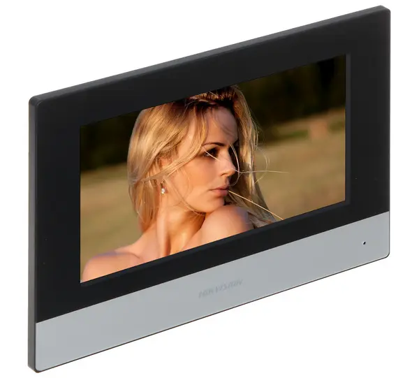 Monitor 7 inch TCP/IP Wireless Hikvision DS-KH6320-WTE1, memorie interna 128 Mb, PoE, DS-KH6320-WTE1(B)