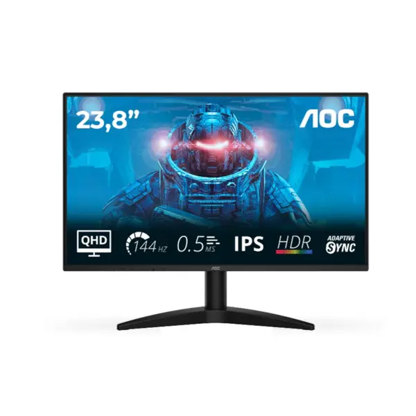 Monitor AOC Q24B36X, 23.8", QHD, IPS, 144Hz, 0.5ms MPRT, 300 cd/m²