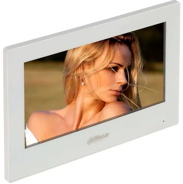 Monitor compatibil cu videointerfonul IP Dahua, Intrare alarma, PoE, touchscreen 7 inch, VTH2621GW-P