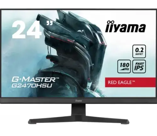 Monitor Fast IPS LED Iiyama 23.8inch G2470HSU-B6, Full HD (1920 x 1080), Boxe, 180 Hz, 0.2 ms (Negru)