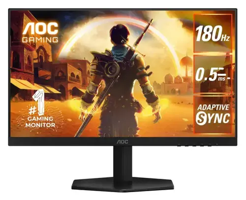 Monitor Gaming Fast IPS LED AOC 24inch 24G42E, Full HD (1920 x 1080), HDMI, DisplayPort, 180 Hz, 0.5 ms (Negru)