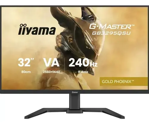 Monitor Gaming Fast VA LED Iiyama 31.5inch GB3295QSU-B1, WQHD (2560 x 1440), HDMI, DisplayPort, Boxe, 240 Hz, 0.4 ms (Negru)