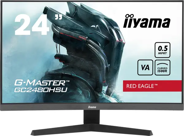 Monitor gaming IIYAMA - GC2480HSU-B1, 24'', 180Hz, 0.5ms, Curved