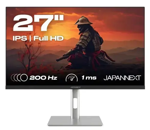 Monitor Gaming IPS LED JAPANNEXT 27inch JN-I270FHD200F-HSP, Full HD (1920 x 1080), HDMI, DisplayPort, 200 Hz, 0.5 ms (Negru/Argintiu)