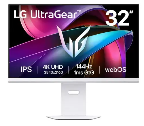 Monitor Gaming IPS LED LG 31.5inch 32G810SA-W, UHD (3840 x 2160), HDMI, DisplayPort, Pivot, Boxe, 144 Hz, 1 ms (Alb)