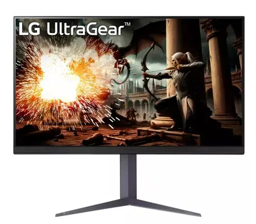 Monitor Gaming IPS LED LG 31.5inch 32GS75Q-B, QHD (2560 x 1440), HDMI, DisplayPort, Pivot, 180 Hz, 1 ms (Negru)